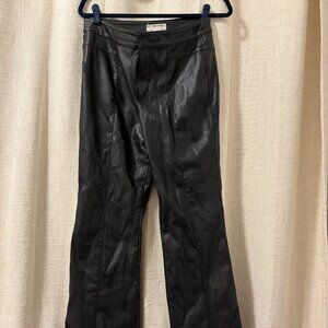 Free People Black Faux Leather Pants